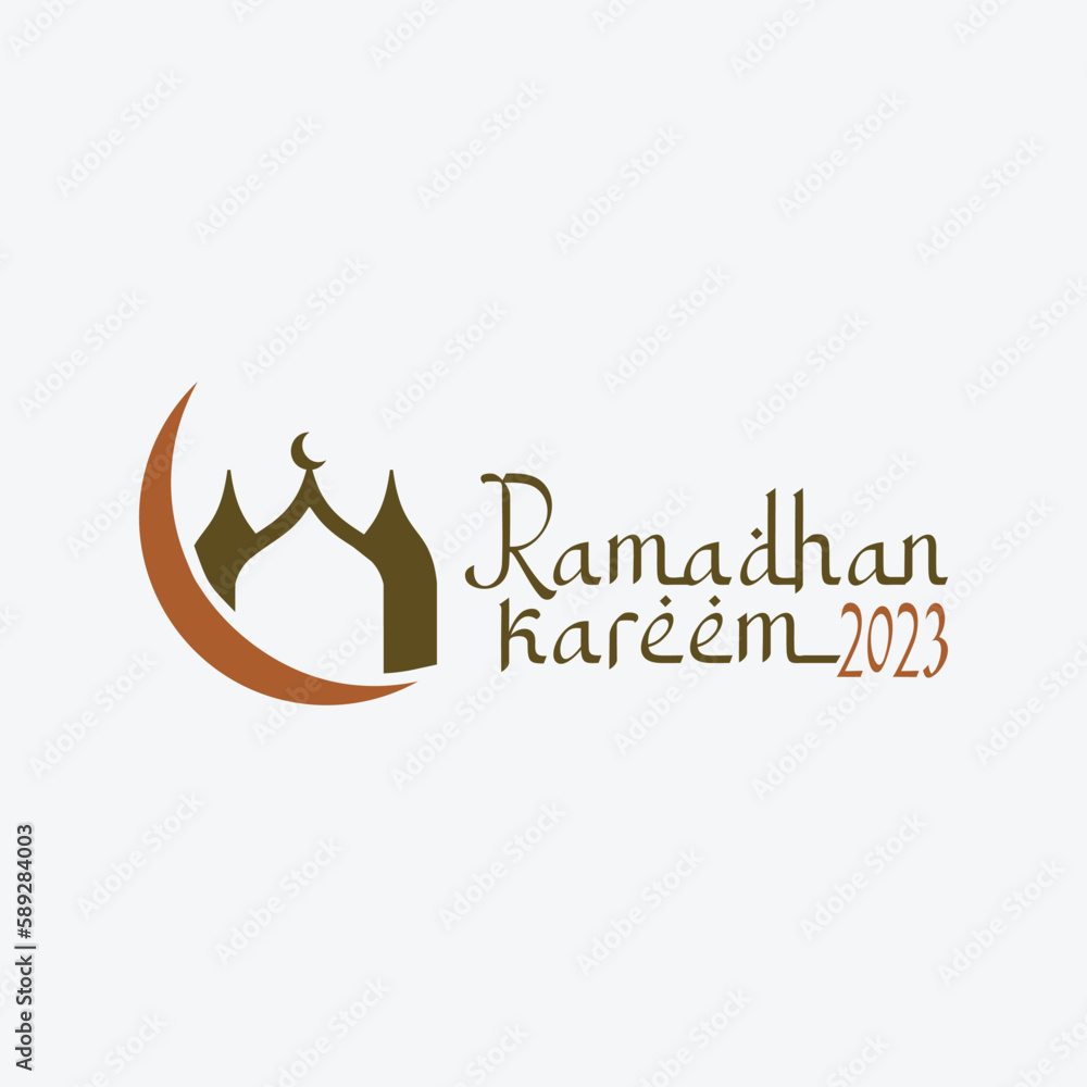 Ramadan Kareem logo Vector set, Logo to welcome the Holy Month of Ramadan with beautiful colors. Ramadan Kareem logo Vector set, Logo to welcome the Holy Month of Ramadan with beautiful colors.