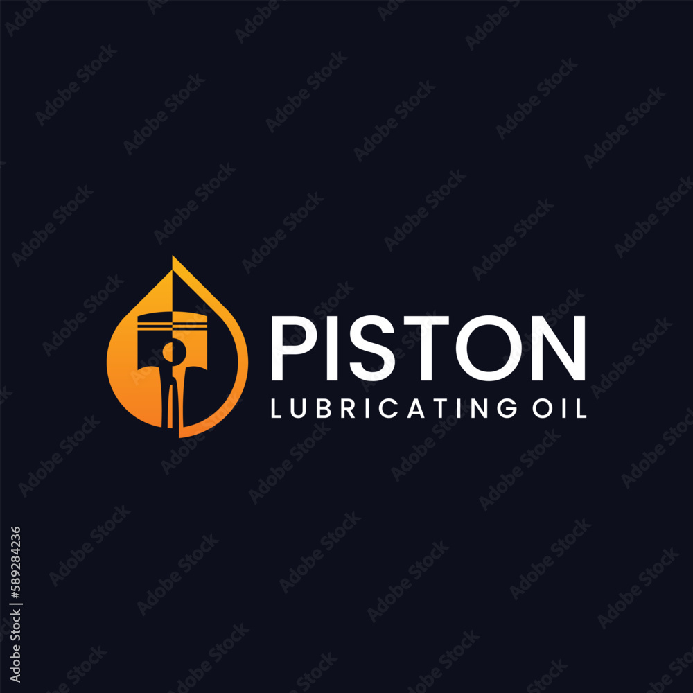 Fototapeta premium Vector piston engine oil droplets illustration of vehicle engine lubricants and industrial machines