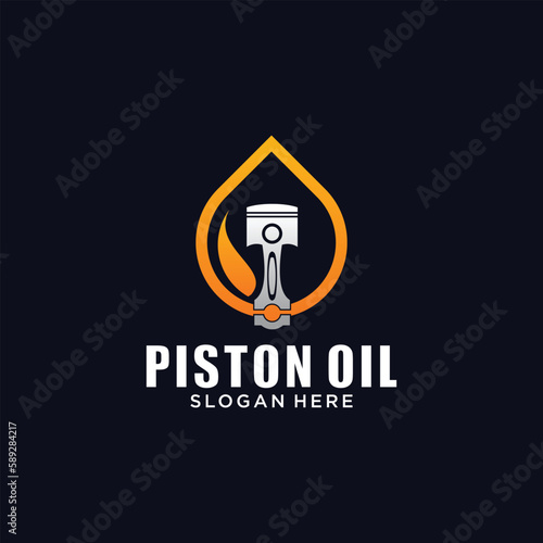 Vector piston engine oil droplets illustration of vehicle engine lubricants and industrial machines