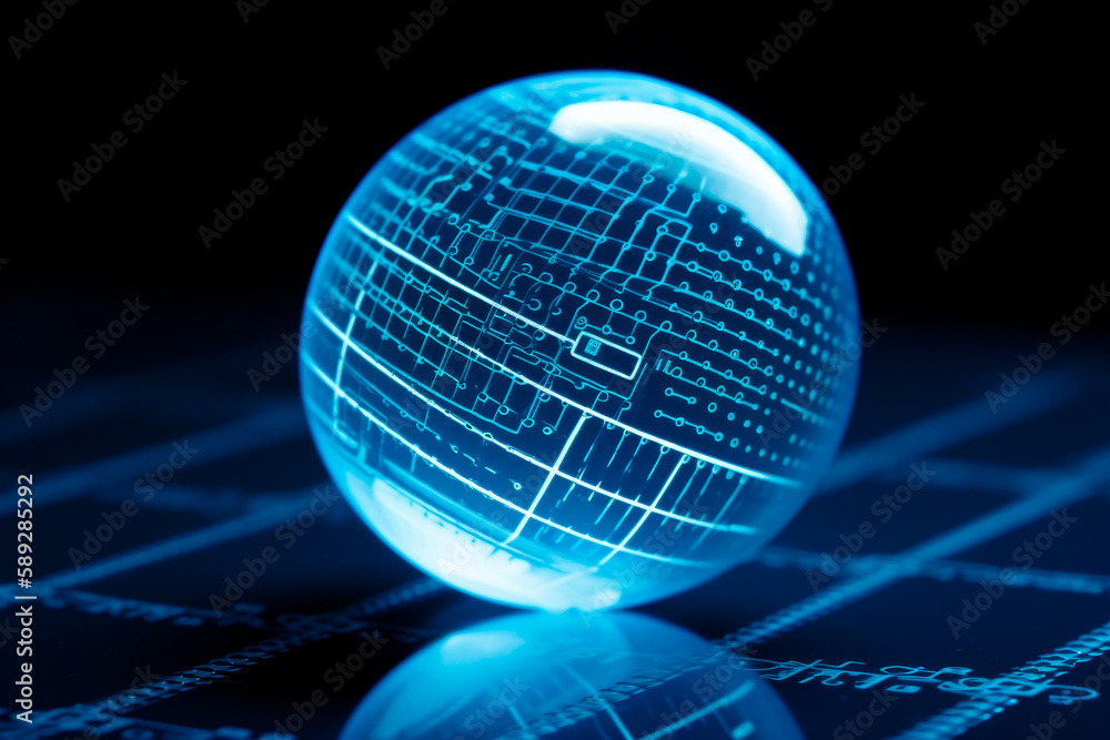 Fototapeta premium abstract blue sphere