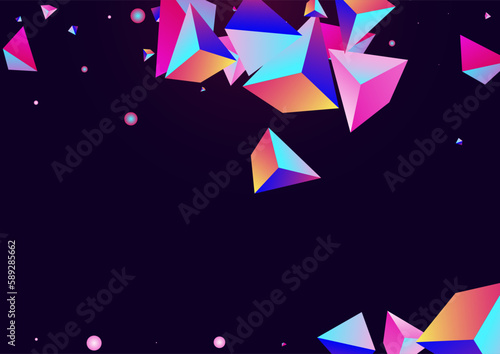 Magical Shapes Vector Dark Violet Background.