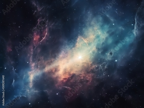 Star field in space a nebulae and a gas congestion. © Medard