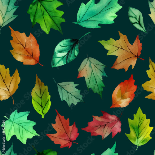 Leaves seamless pattern. Vector stock illustration eps10.
