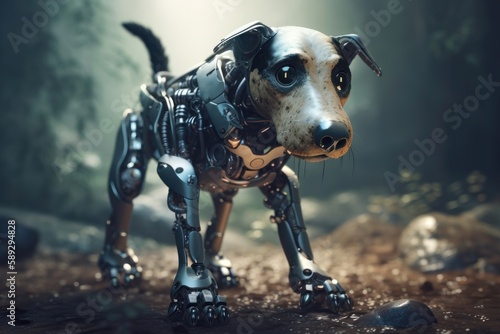 Robot dog. AI generated