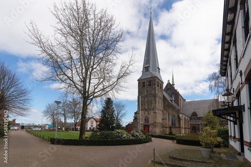Medieval Catholic Church - Sint-Andreaskerk  in the Dutch village of Groessen in Gelderland.
