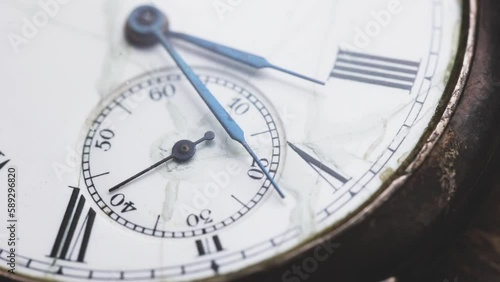 Wallpaper Mural Vintage pocket watch.Old vintage clock mechanism watch time going fast. Antique clock dial close-up. A macro closeup of an vintage clock,clock mechanism working, closeup shot with soft focus Torontodigital.ca