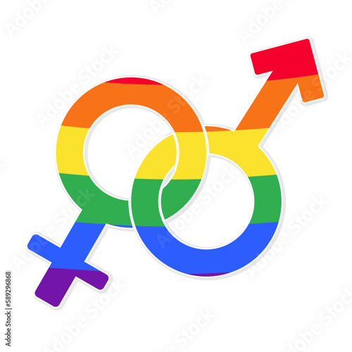 Straight sex symbol illustration of gender vector illustration clip art