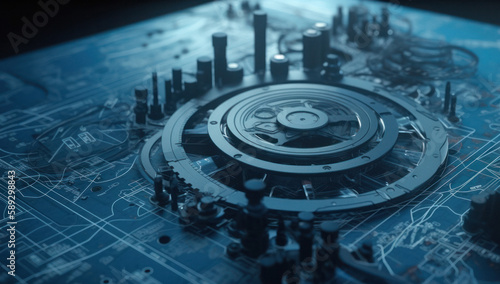 Digital Art of Engineering Gears and Gearboxes with Designs