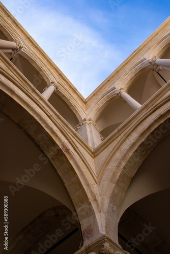 detail of the vaults of a building