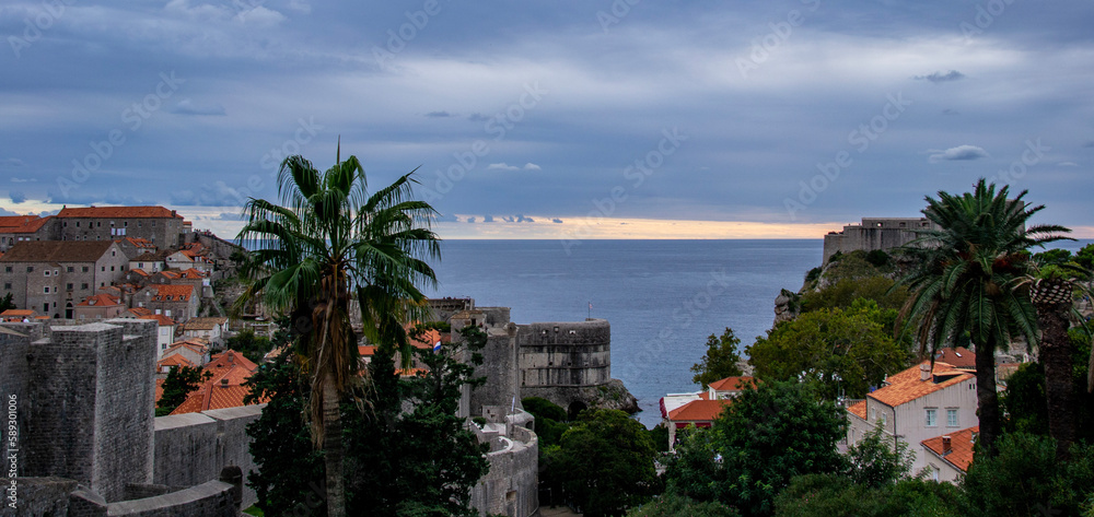 Sea ​​view of the city of Dubrovnik