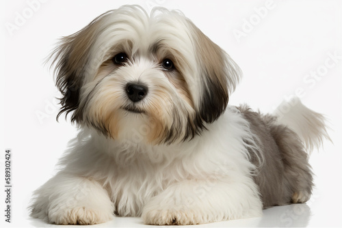 Adorable Havanese Dog on White Background - Perfect Pet for Your Family © ThePixelCraft