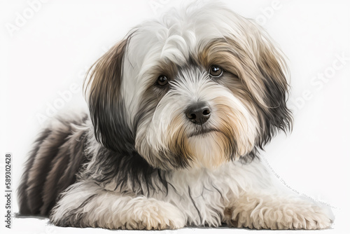 Adorable Havanese Dog on White Background - Perfect Pet for Your Family