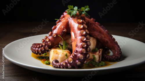 Octopus lagareiro Portuguese Generative AI photo