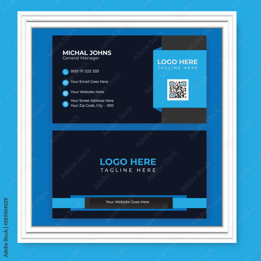 Fototapeta premium business card,business card template,corporate business card,visiting card,business card mock up,visual screen