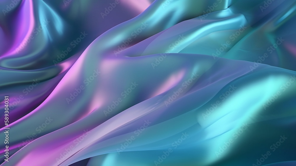 Neon abstract background luxury cloth or liquid wave or wavy folds of grunge silk texture satin velvet material or luxurious or elegant wallpaper design, background , generative AI Neon abstract background luxury cloth or liquid wave or wavy folds of grunge silk texture satin velvet material or luxurious or elegant wallpaper design, background , generative AI