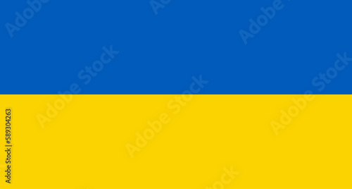 Flag of Ukraine. National symbol. Blue and yellow illustration