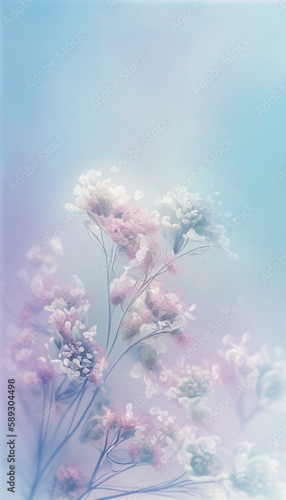 Obraz premium Sof-colored flower by Generative AI