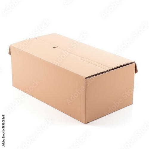Beige Color Cardboard Box: Keep Your Items Safe and Secure © Kateryna