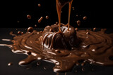Pralines Being Dropped into a Pool of Liquid Chocolate