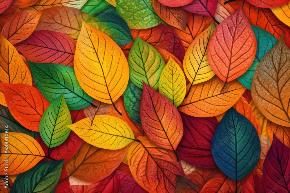 Colorful Leaves Wallpaper Background