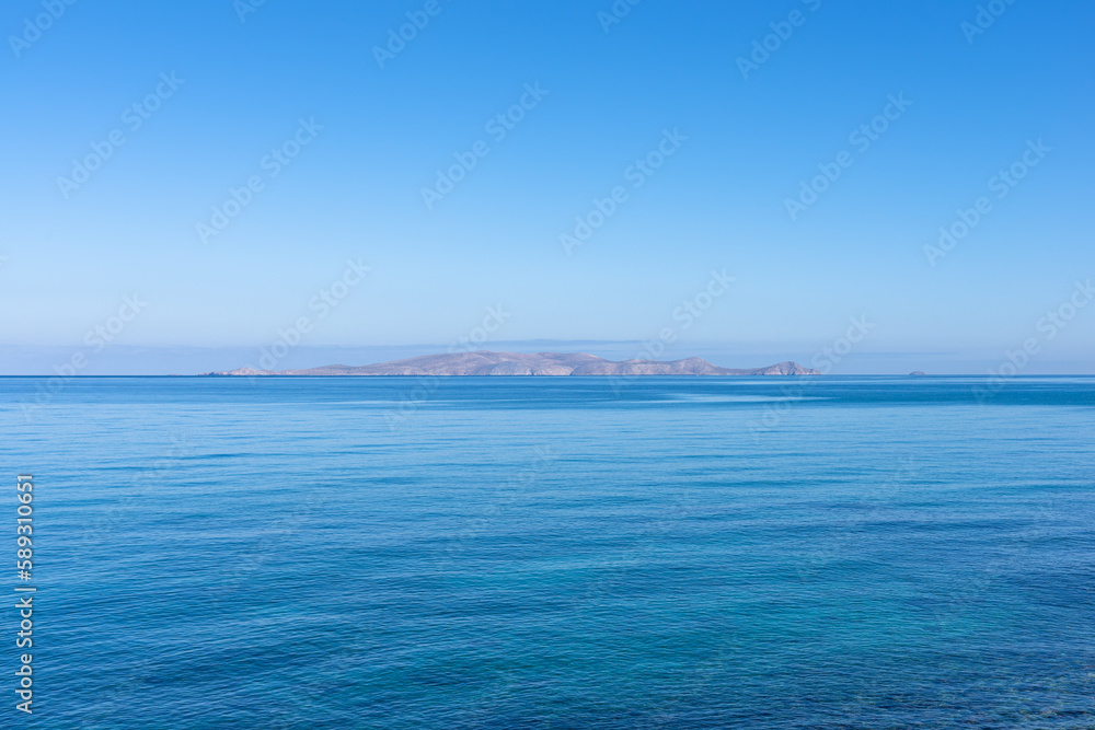 Famous Dragon Island or otherwise Dia Island just six nautical miles of the coast of Heraklion, Crete Greece