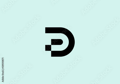 Monogram design letter D trying to express about digital symbol it self