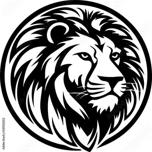 lion head mascot vector logo