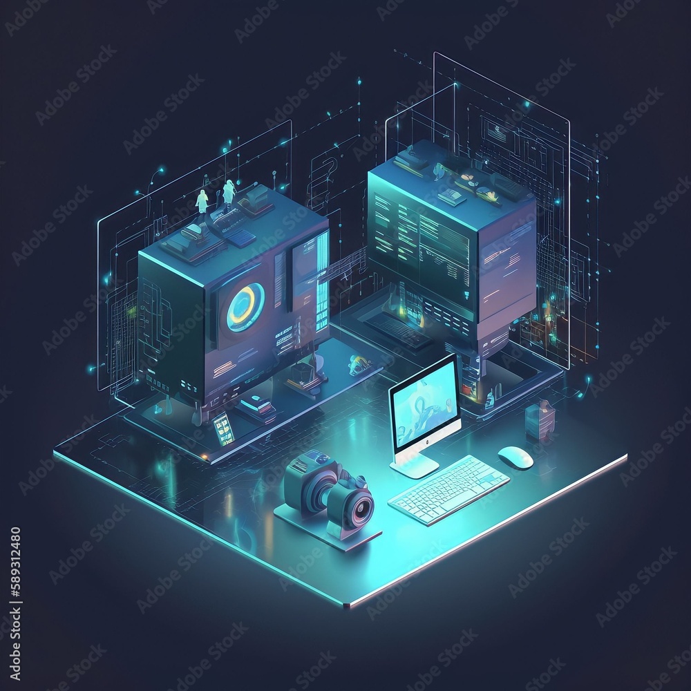 Illustration of deepweb cyber work Illustration of deepweb cyber work
