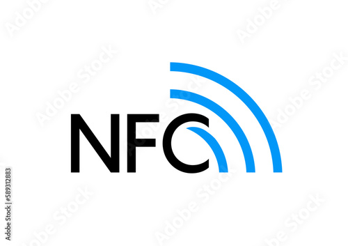 Near field communication (NFC) icon. NFC logo. Vector logo.