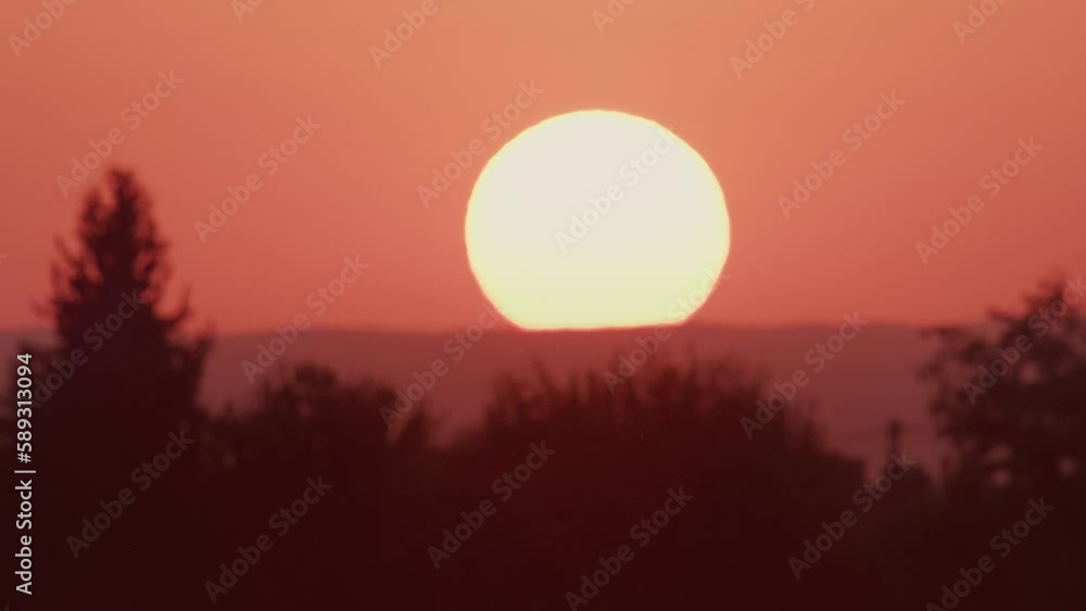 Sun is going down in summer over agriculture field, Turkey. Sun is going down in summer over agriculture field, Turkey.