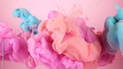 Abstract colorful paint. Illustration AI Generative.