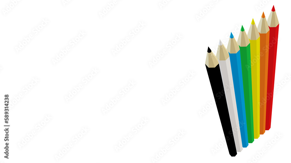 Fototapeta premium Colored pencils used for artwork