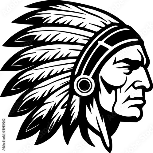 Chiefs | Black and White Vector illustration