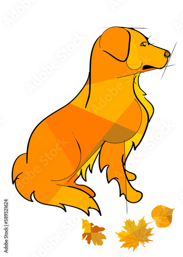 golden retriever illustration