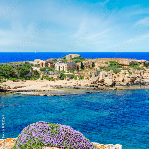 Sicily summer sea beach, Italy