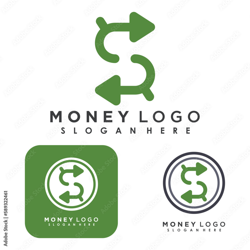 money logo design with letter s creative concept money logo design with letter s creative concept