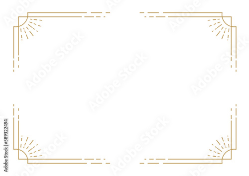 カジュアルなコーナーデザインのフレーム