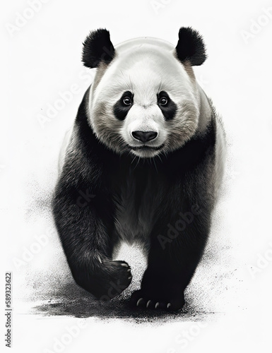 Realistic Panda Illustration for Logo Design, T Shirts, Graphic Design and More. Generative AI