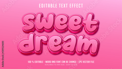 sweet dream editable text effect