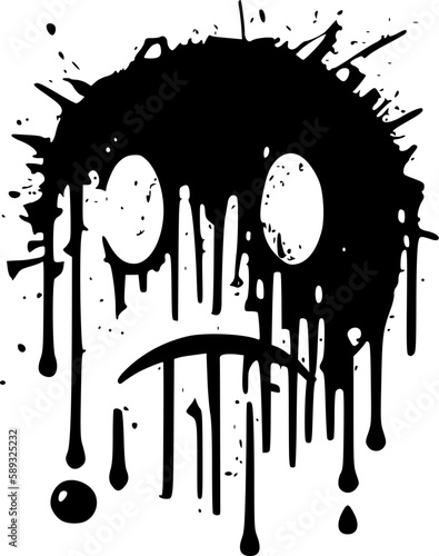 Distressed | Black and White Vector illustration