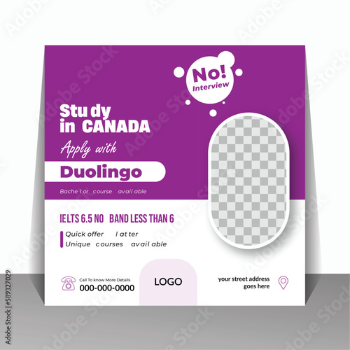 IELTS DUOLINGO SOCIAL MEDIA POSTER DESIGN,