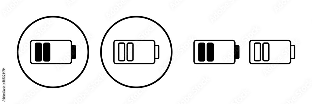 Battery icon vector. Battery charge indicator icon. Battery icon vector. Battery charge indicator icon.