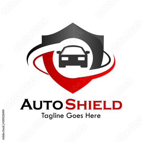 auto shield logo template illustration