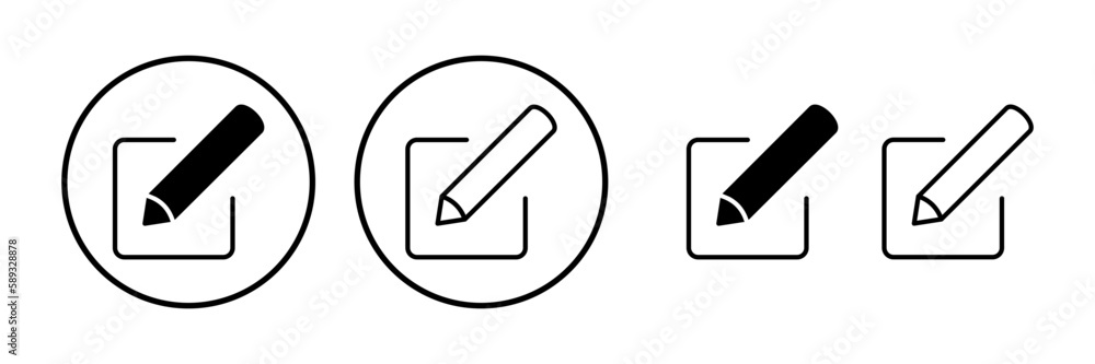 Edit icon vector. edit document sign and symbol. pencil Edit icon vector. edit document sign and symbol. pencil