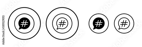 Hashtag icon vector. hashtag simbols