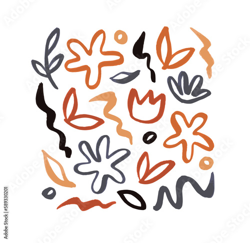 Fotografie Abstract natural shape bundle