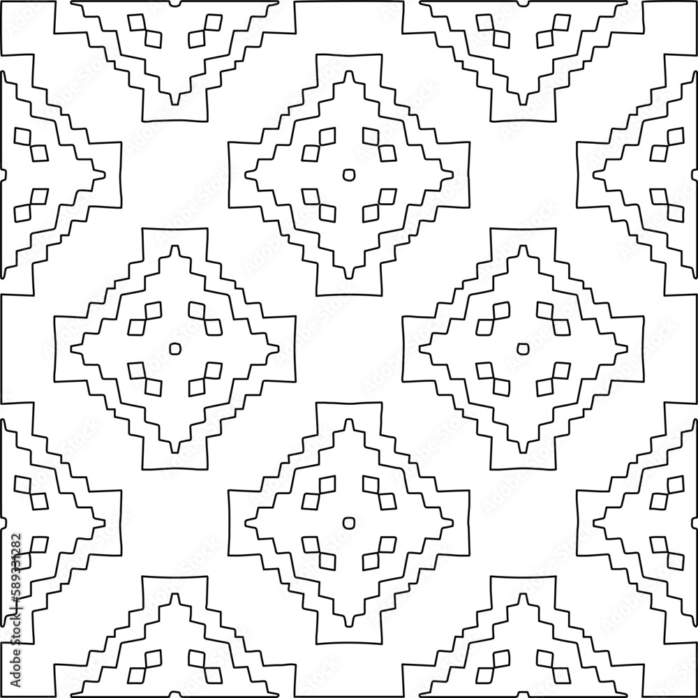 Stylish texture with figures from lines.Abstract geometric black and white pattern for web page, textures, card, poster, fabric, textile. Monochrome graphic repeating design. Stylish texture with figures from lines.Abstract geometric black and white pattern for web page, textures, card, poster, fabric, textile. Monochrome graphic repeating design.