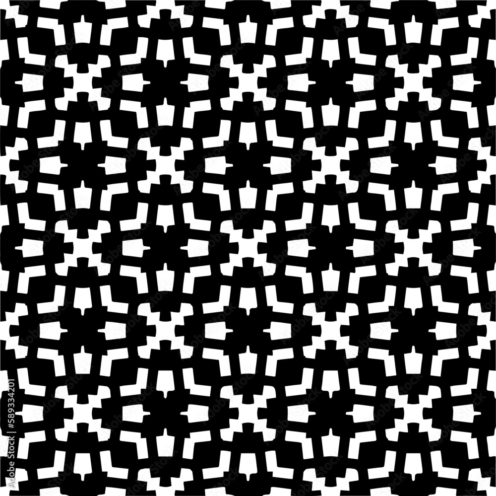 Dark background with abstract shapes. Black and white texture. Seamless monochrome repeating pattern for web page, textures, card, poster, fabric, textile. Dark background with abstract shapes. Black and white texture. Seamless monochrome repeating pattern for web page, textures, card, poster, fabric, textile.