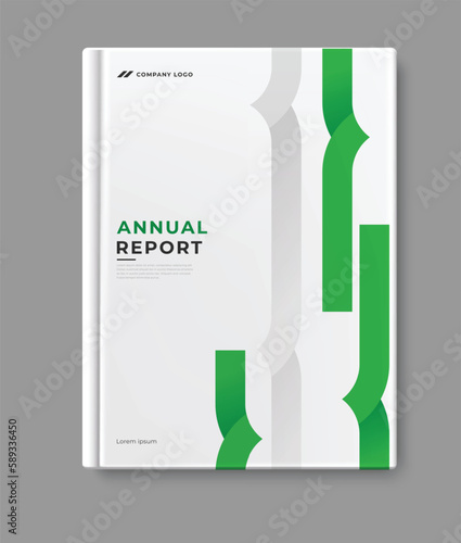 Business annual report template cover design