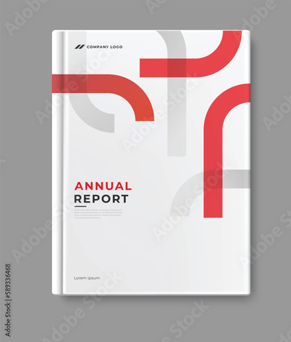 Business annual report template cover design